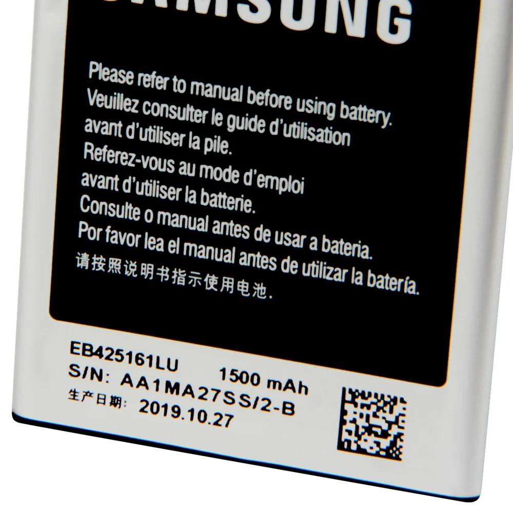Оригинальная запасная батарея EB425161LU для Samsung GT S7562L S7560 S7566 S7568 S7572 S7580
