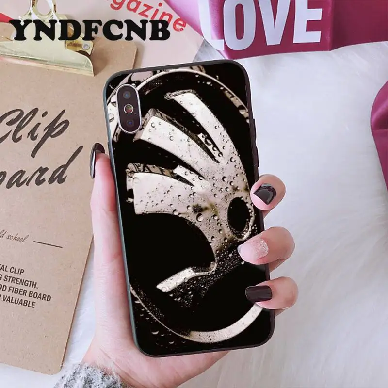 

YNDFCNB Super Skoda Car Logo Custom Soft Phone Case for iPhone 8 7 6 6S Plus X XS MAX 5 5S SE XR 11 11pro promax