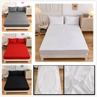 Однотонная простыня с эластичной резинкой 180*200, наматрасники, матовый защитный чехол на кровать, заднее покрывало для кровати 1,5 м