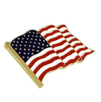 2020 wholesale hot selling jewelry brooch american flag brooch world map national flag dripping alloy brooch