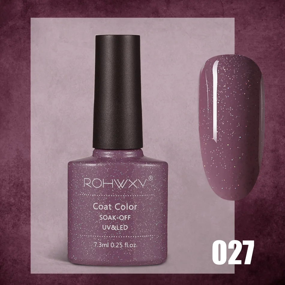 ROHWXY УФ-гель для ногтей Гибридный лак для замачивания ногтей полуперманентный верхний Базовый лак для ногтей все для маникюра Гель-лак - Цвет: A027