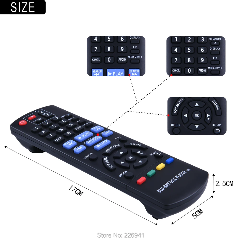 N2QAYB000577 IR6 Remote Control use for panasonic blue-ray disc player DMP-BD75EB DMP-BD75 remoto controller controle teleconman |
