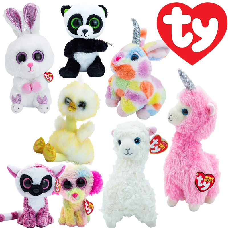 Ty Beanie Boos плюшевые игрушки в виде кота кролика единорога с большими глазами 15 см |