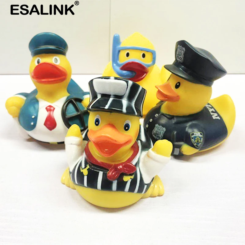 ESALINK 4 шт. 8 10 см игрушки для ванной Когнитивная плавающая игрушка резиновая утка