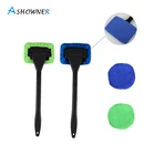 Щетка для мытья окон автомобиля, стеклоочиститель из микрофибры, с длинной ручкой, моющаяся