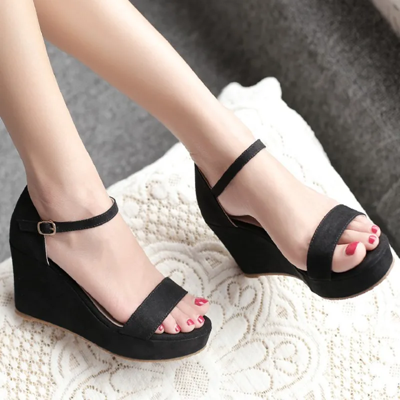 Женские летние Нескользящие туфли на высоком каблуке 8 см однотонные модные