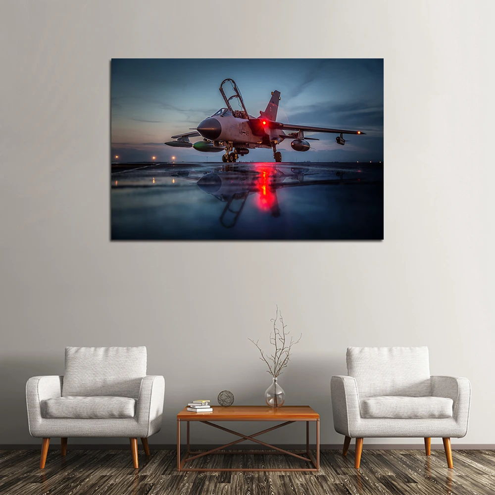 Изображение истребителя Торнадо настенные художественные плакаты холст ткань