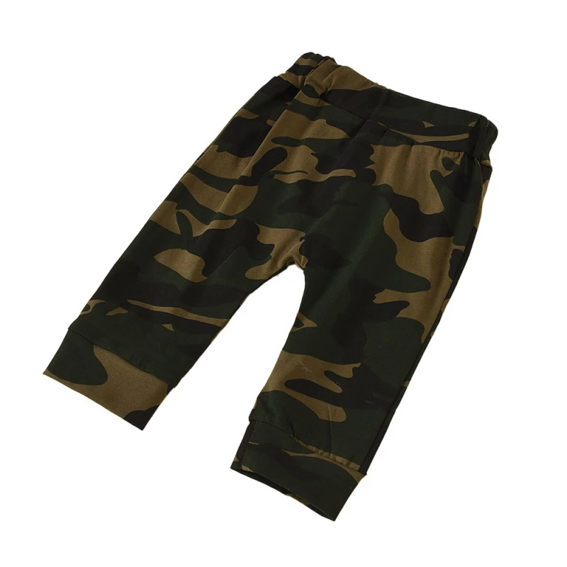 

Baby Boys Clothes Set 2Pcs Spring Autumn Letters Print Long Sleeve Hoodie+Camouflage Trousers Outfit Set2