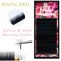 masscaku easy fan silk automatic flowering eyelashes extensions 0 0 05 0 07 0 10mm cd blooming natural volume lash 8 20mm