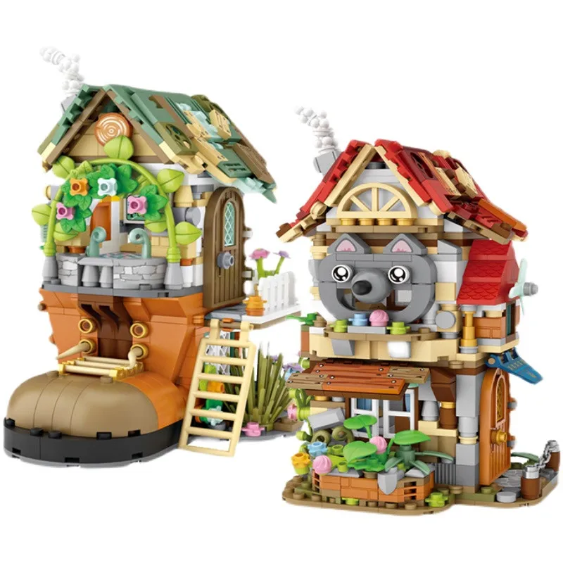 

LOZ Fairy Tale House Block Set 3D DIY Princess Forest Hut/Dwarf Cabin Diamond Building Brick Toy For Kids