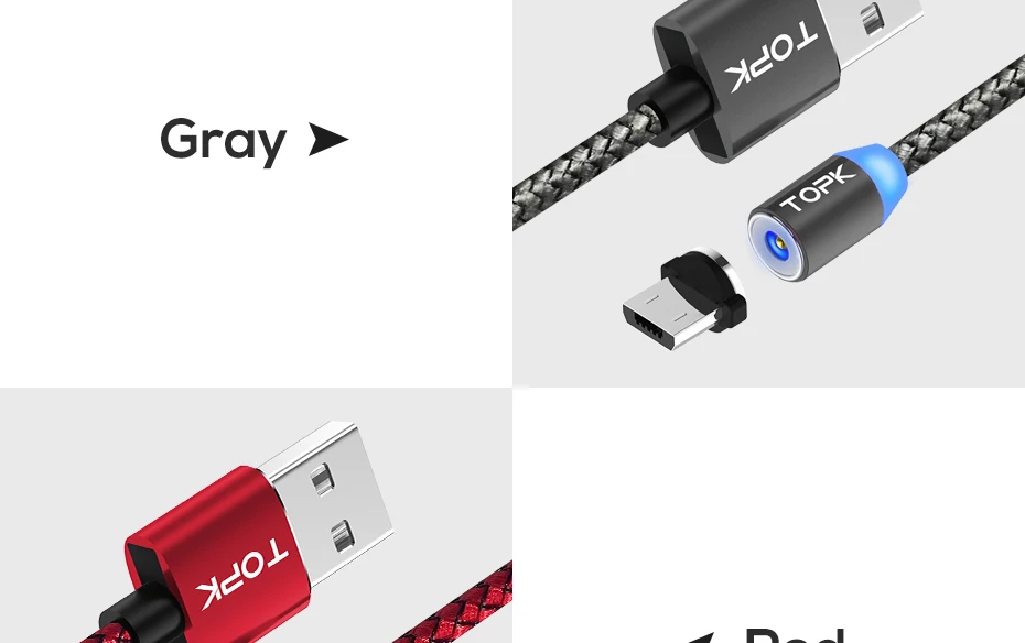 1 м Магнитный 2.4A кабель быстрой зарядки, кабель Micro usb type C магнитное зарядное устройство для IPhone XR XS Max samsung huawei XiaoMi Redmi Note 7