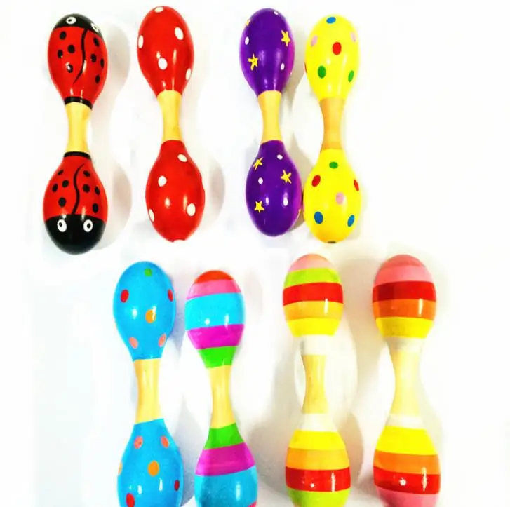 Музыкальные инструменты миниатюрный деревянный шар детские игрушки Ударные