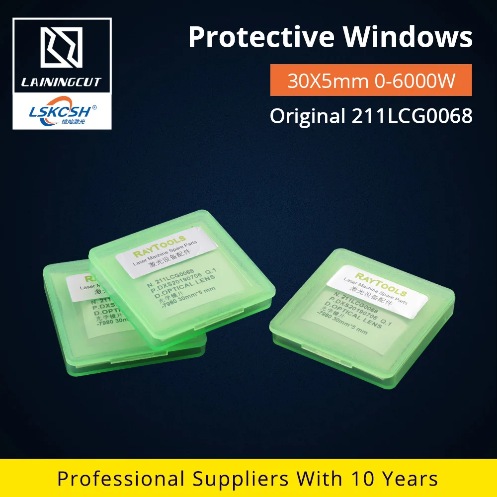 LSKCSH Raytools оригинальные защитные окна 30*5 мм 211LCG0068 для Raytools волоконная сварочная головка AK190 AK190TC 0-6000 Вт