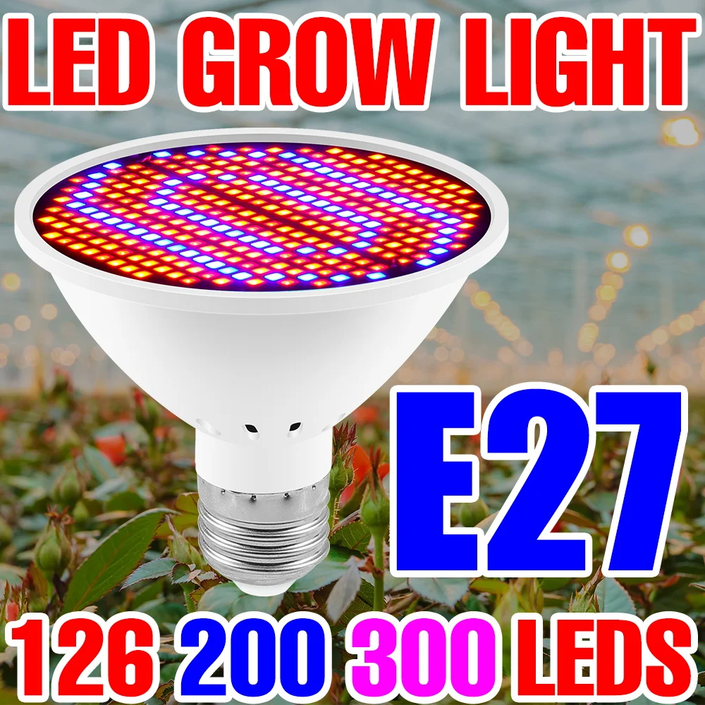 

85-265V Phyto Lamp Led Grow Light Plant Bulb E27 Full Spectrum Growth Light Hydroponics 126 200 300Led Greenhouse Lamp Grow Tent