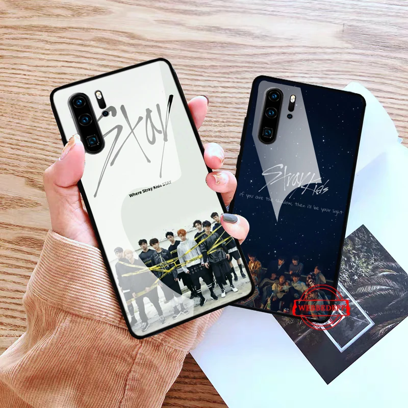 

Stray Kids Kpop Band Glass Case for Huawei P10 lite P20 Pro P30 P Smart honor 7A 8X 9 10 Y6 Mate 20