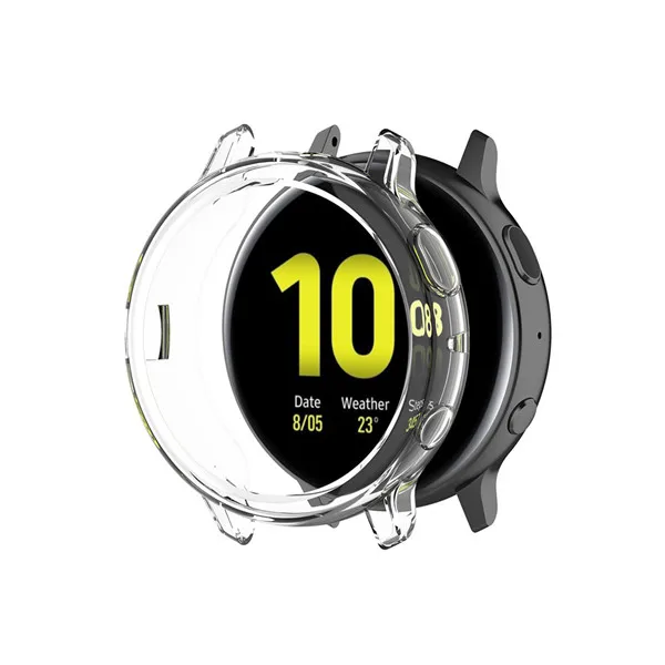 Белый Прозрачный защитный силиконовый из ТПУ чехол для samsung galaxy watch active 2 44 мм 40 мм SM-R830 R820 чехол Сменные аксессуары - Цвет: Белый