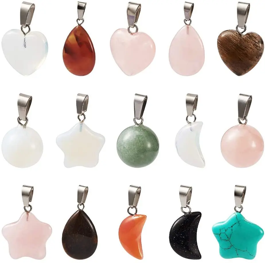 Подвески в форме капли воды из натурального камня 10 шт./лот для изготовления