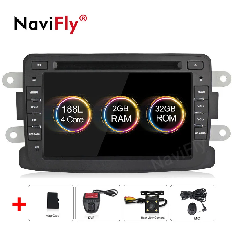 add view camera DVR Navifly Русский Меню Android9.0 Android9.1 автомобильный Радио мультимедийный плеер для Dacia Sandero Duster Renault Captur Lada Xray2 Logan2 - Цвет: add view camera DVR
