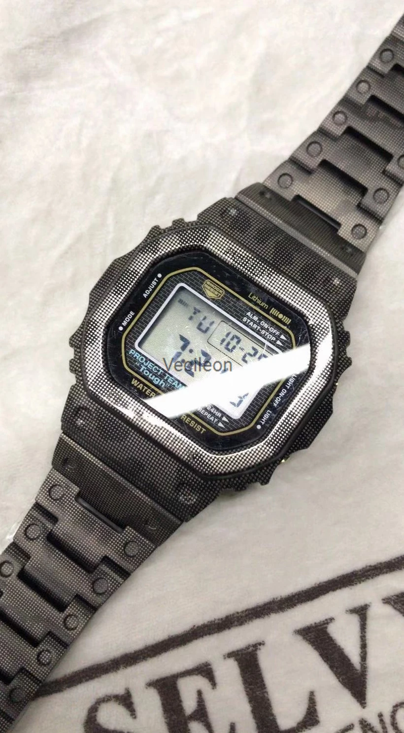 Набор из титанового сплава для DW 5600, ремешок для часов, ободок, DW5600, камуфляжная серия GW5000 DW5035, металлические Ремешки для наручных часов, покрытие, инструменты