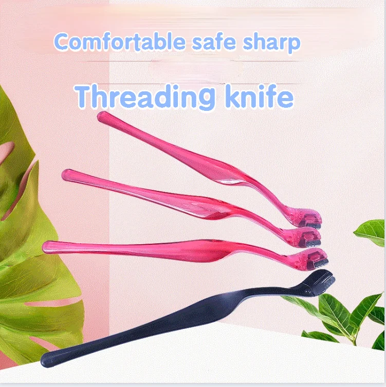 

10pcs Mini eyebrow trimming knife stainless steel eyebrow trimming tool mesh blade shaving knife beauty