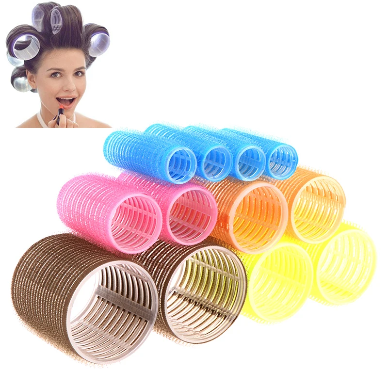 

6pcs/lot Hair Rollers Hairdressing Home Use DIY Magic Large Self-Adhesive Hair Rollers Styling Roller Roll Curler Beauty Tool