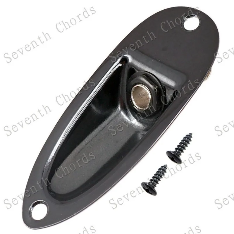 2Pcs 6.35 Electric Bass Guitar Jack Output Input Socket With Boat Style Plate Chrome Black Gold guitar accessories parts | Спорт и
