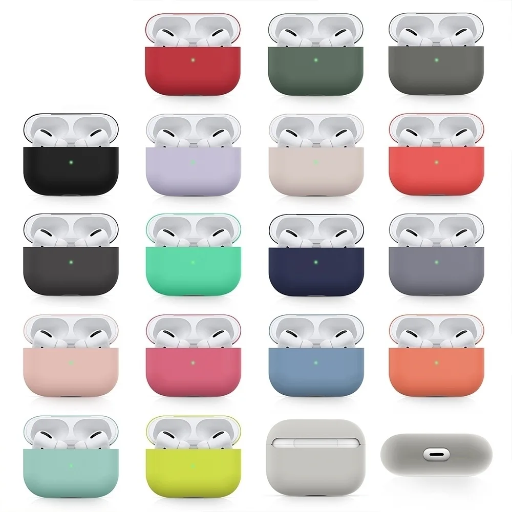 

Soft Silicone Earphone Case For Apple Airpods Pro Wireless Bluetooth Protective Cases For Air Pods pro 3 Headphone Cover Fundas