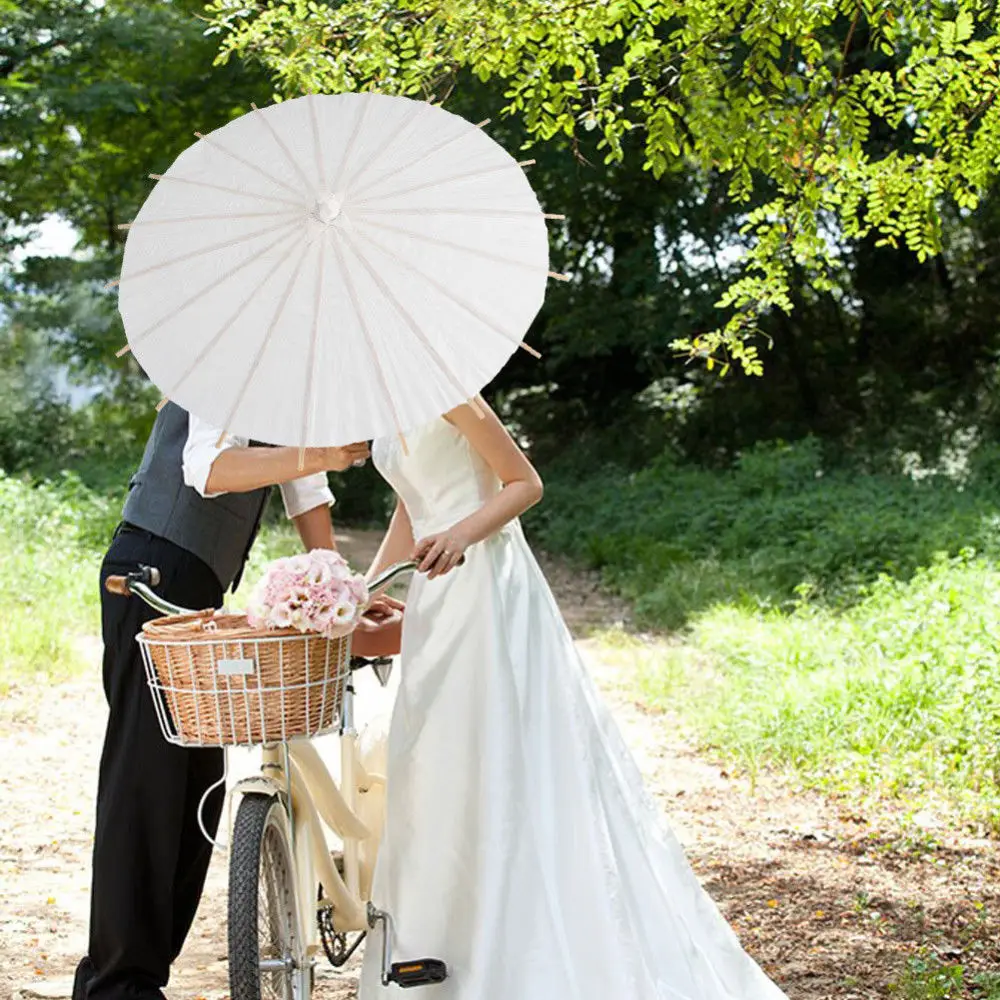 

Chinese Japanese Style Asian Oiled Paper Bamboo Umbrella Parasol Umbrella - Size