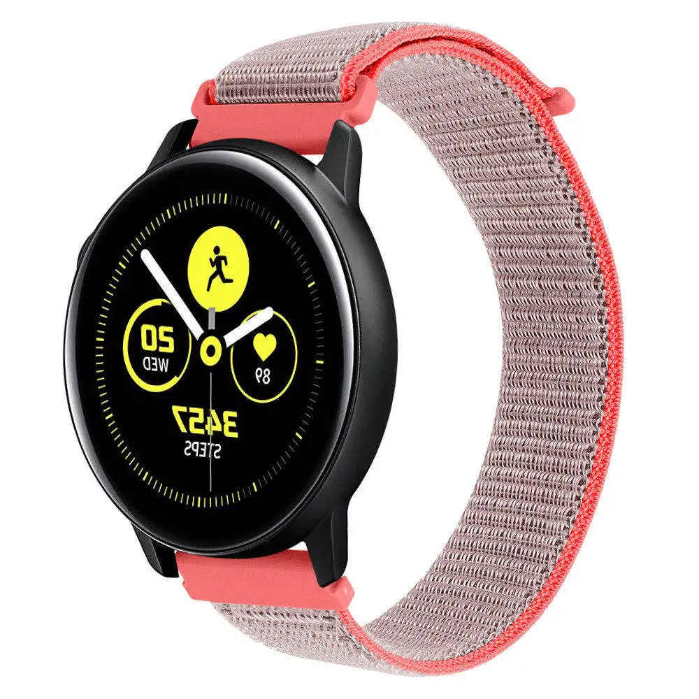 I Красочные спортивные часы с нейлоновым ремешком для Galaxy watch active smart watch ремешок для samsung Galaxy 42 мм ремешок для замены часов 20 мм - Цвет ремешка: I