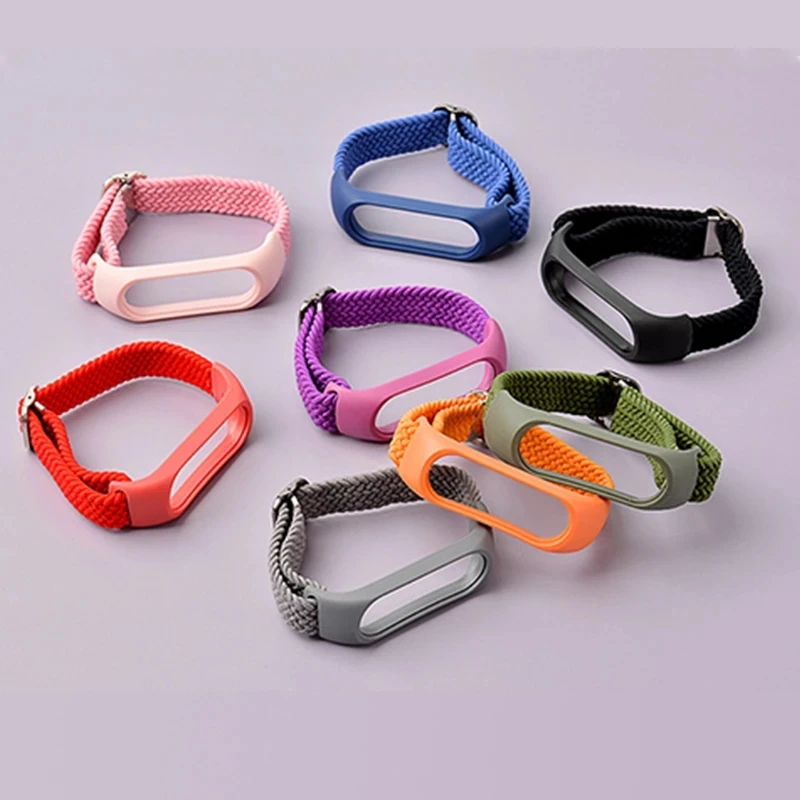 Forwelleny для Xiaomi Amazfit band 5 Mi Band 3/4/5/6 ремешок браслет с регулируемой пряжкой нейлоновый