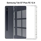 Чехол для Samsung Galaxy Tab S7 Plus, FE 12,4 ''SM-T970 T975 T730 T736B, мягкий силиконовый защитный чехол из ТПУ с держателем для карандашей