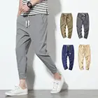 Брюки мужские повседневные однотонные, спортивные длинные штаны с завязкой на щиколотке и карманами, хит продаж
