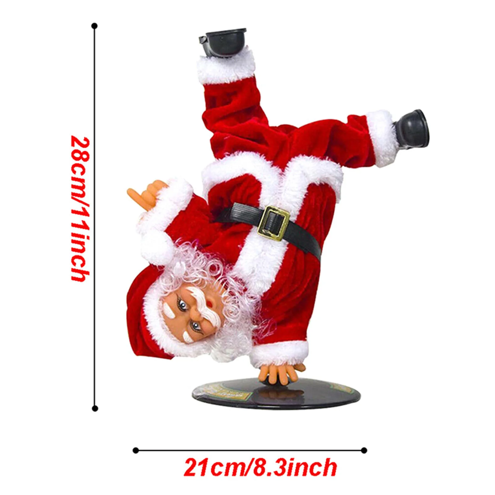 

Electric Music Santa Claus Christmas Inverted Dance Doll Ornament Toy Gift Decor Santa Doll L5