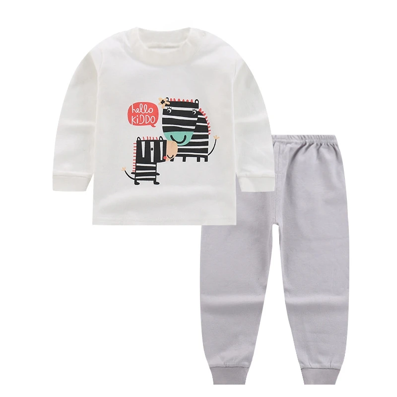 Детские пижамы комплект одежды для мальчиков Детская Милая пижама с принтом
