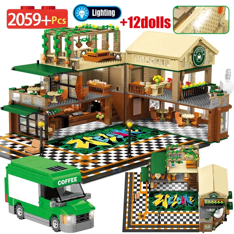 2059 шт. Детский конструктор городская улица|Блочные конструкторы| |