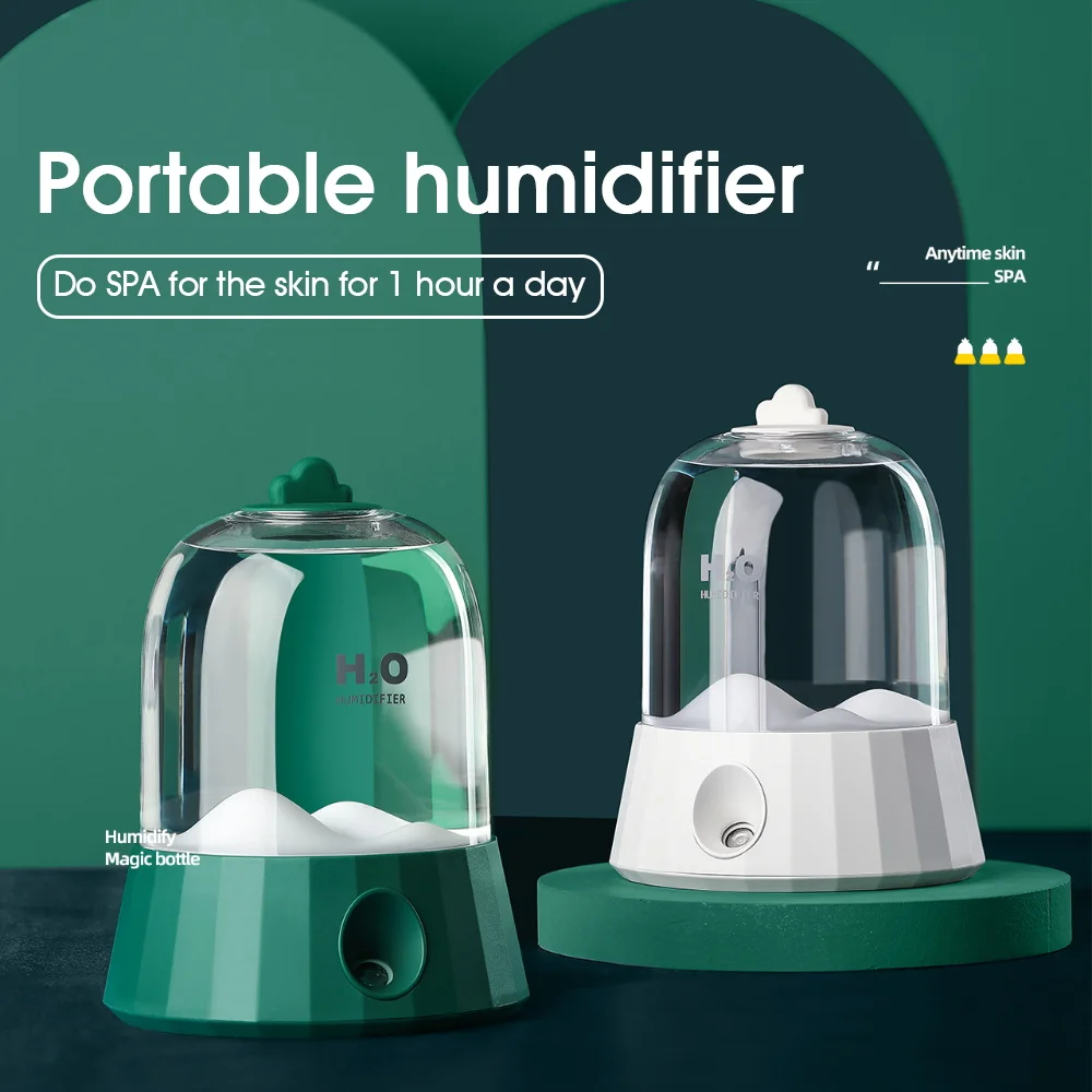 

Mini Portable Humidifier for Home Office 400ML Ultrasonic Air Oil Diffuser Night Light Usb Rechargeable Humidifier Diffuser