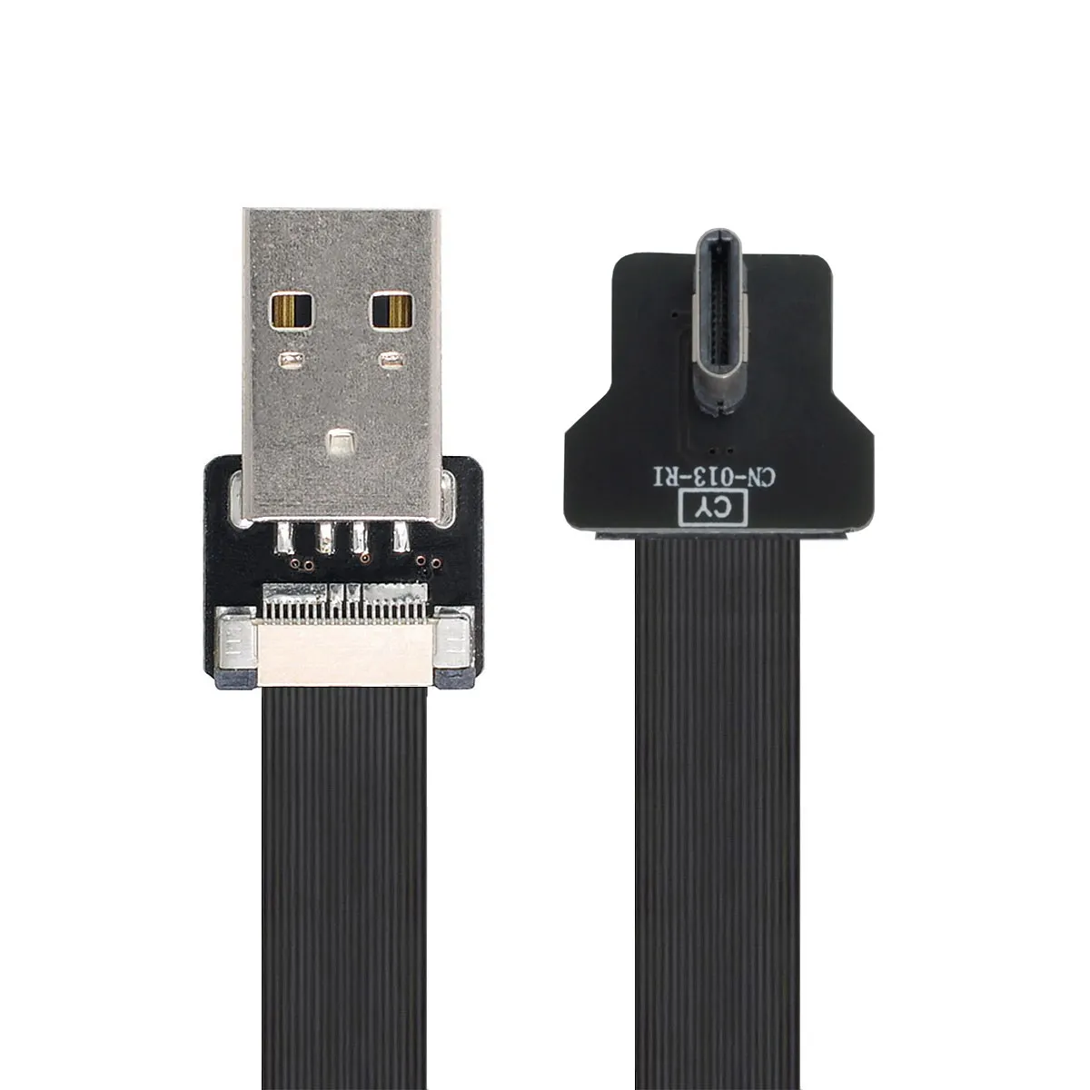 

CY CYSM Прямой Угловой USB 2.0 Type-A папа к USB-C Type-C папа плоский тонкий кабель для передачи данных FPC для FPV, диска и телефона