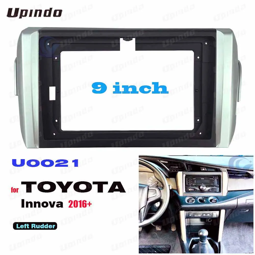 

2 Din 9 Inch Car Radio Installation DVD GPS Mp5 Plastic Fascia Panel Frame for TOYOTA Innova LHD 2016+ Dash Mount Kit
