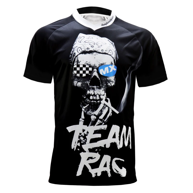 Рубашки для гоночной команды горного велосипеда Черная Спортивная одежда с