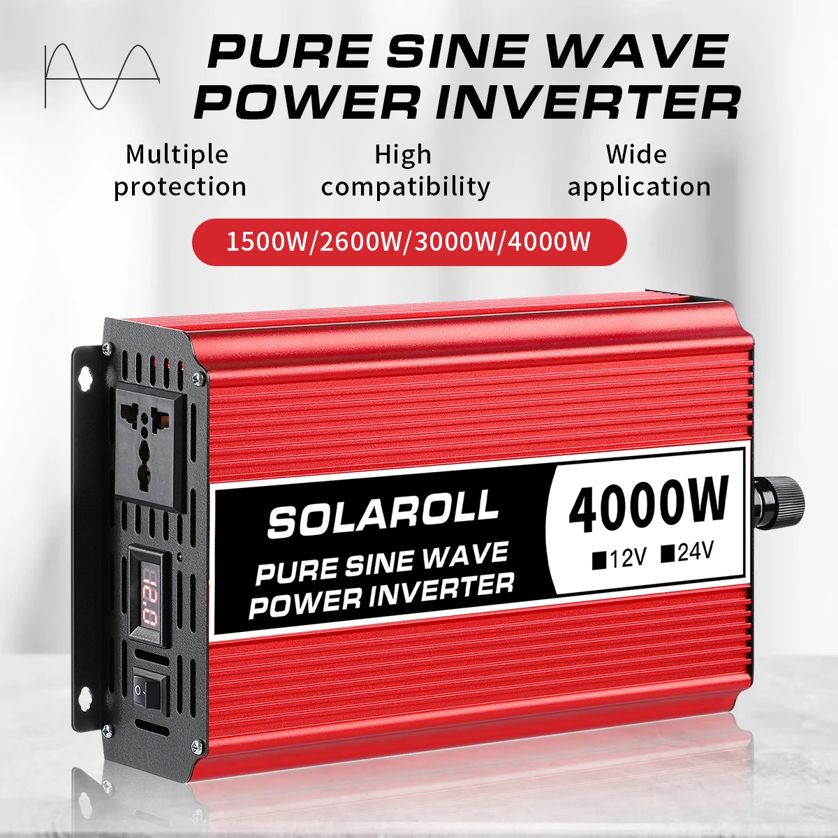 2000w/3000w/4000w Улучшенная мощность Инвертор с немодулированным синусоидальным
