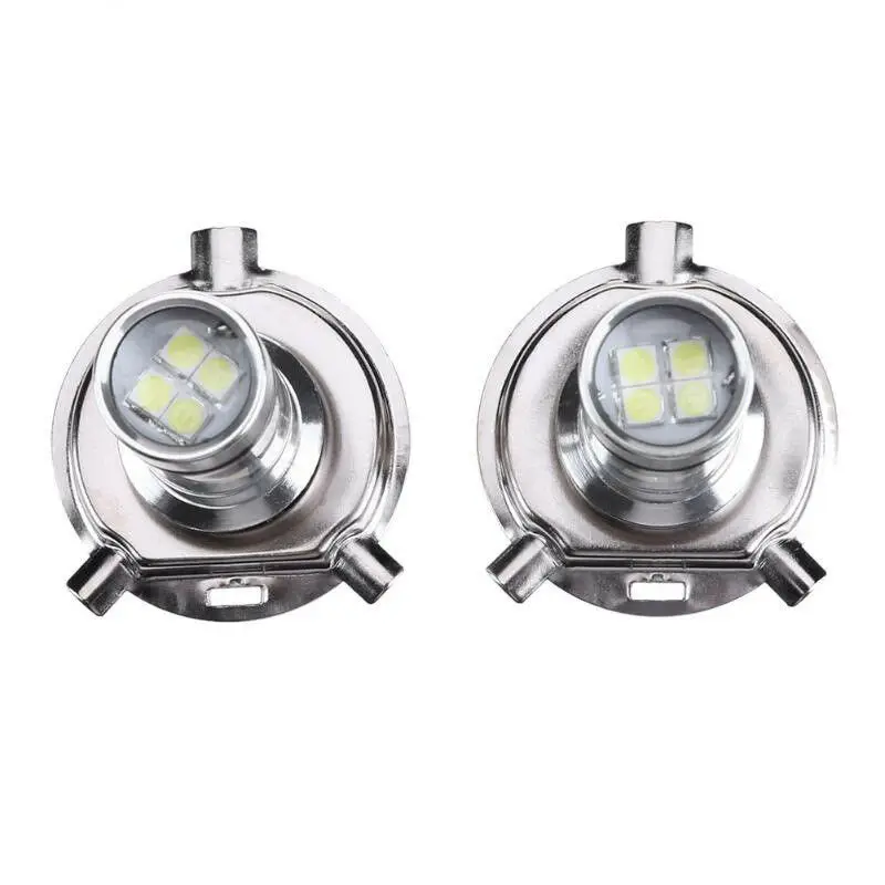 2 шт. H4 DC 12 V-24 V Автомобильный 100W 8000K 1800LM дальний/ближний свет 20-SMD XB-D PMMA Объектив противотуманный светильник для вождения лампы белый светодиодный светильник