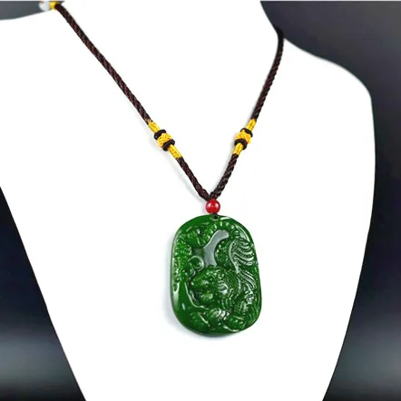 Натуральные зеленые китайские нефритовые аксессуары модные очаровательные