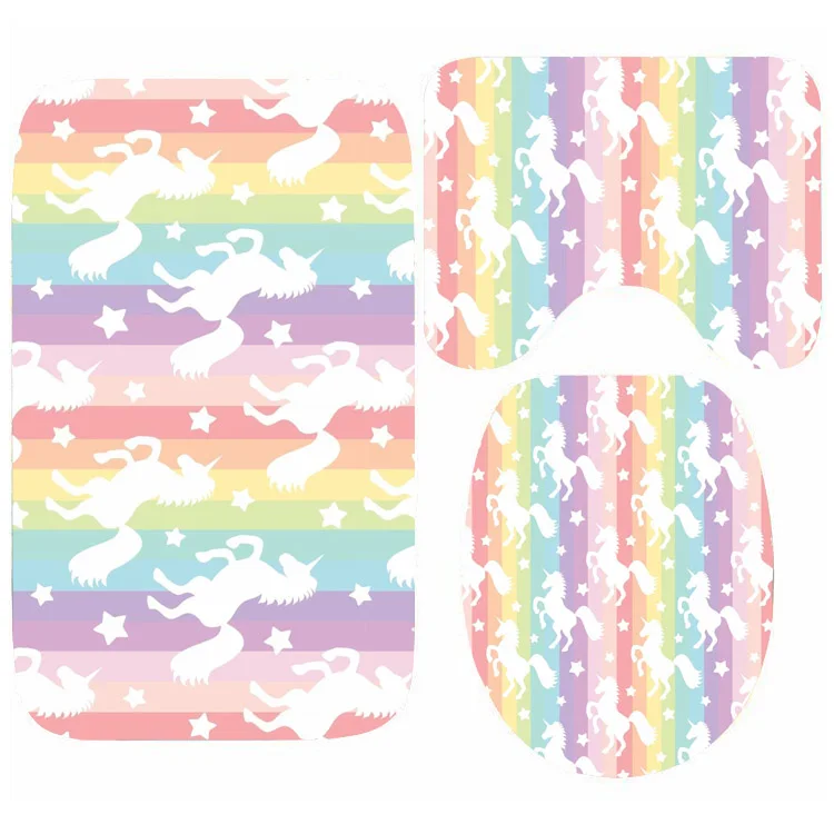 Причудливый красочный Коврик для ванной с единорогом набор детской комнаты Galaxy