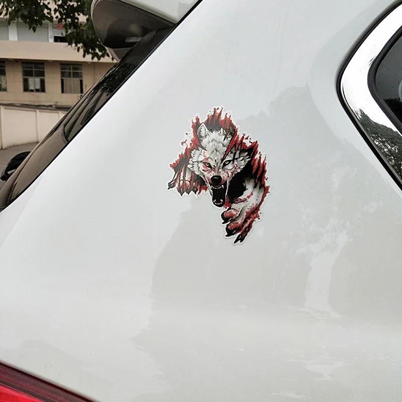 

Car Sticker Funny Angry Wolf Waterproof Sticker Window Boot Decal Motorcycle Cover Scratch PVC, 11cm * 15cm