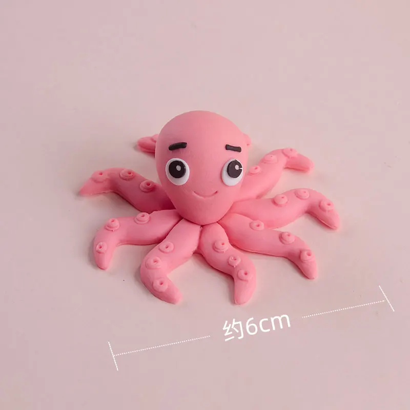 Cake Topper Ocean Theme Baby Kids Toys Starfish Mermaid Tortoise Octopus Crab Picks Decoration Birthday Party Plastic Gifts | Дом и сад