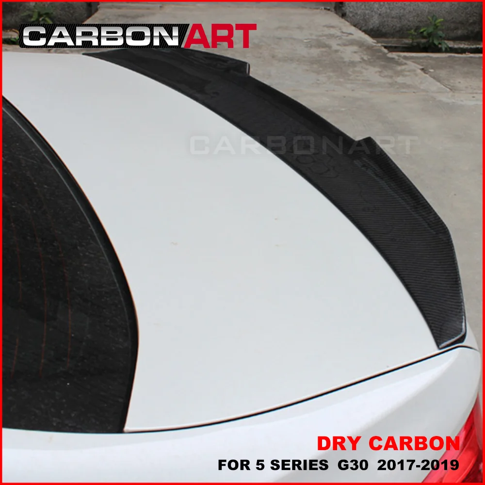 

High Kick Rear Spoiler Made of 3*3 3K Twill Carbon Fiber Fit For BMW G30 5 Series(2017-2022) & F90 M5, Great Fitmen, UV Cut