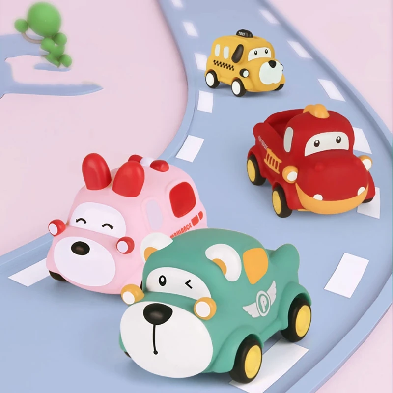 

85DE Pull Back Mini Baby Car Toy Cartoon Car Toys Pull Back Car Model Toy for Baby Boys Girls Education Toys Realistic Car