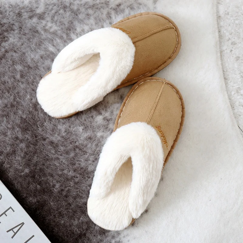 

Luxury Fashion Women Furry Fur Slides Indoor Home Slippers Women Winter Warm Shoes Men Slippers Big Size 11 12 13 47 Faux Suede