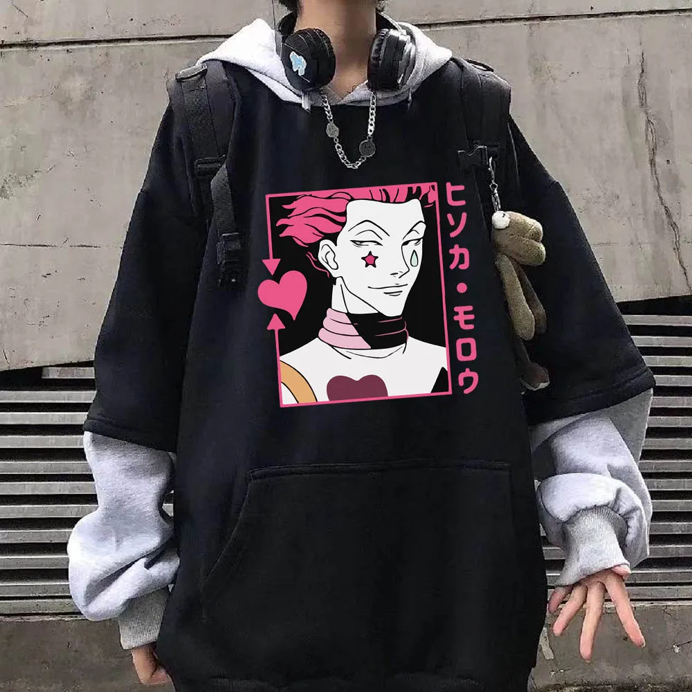 

Fad Anime Hunter X Hunter Printed Hoodie Unisex Hisoka Sweatshirt Long Sleeve Pullover Oversize Tops