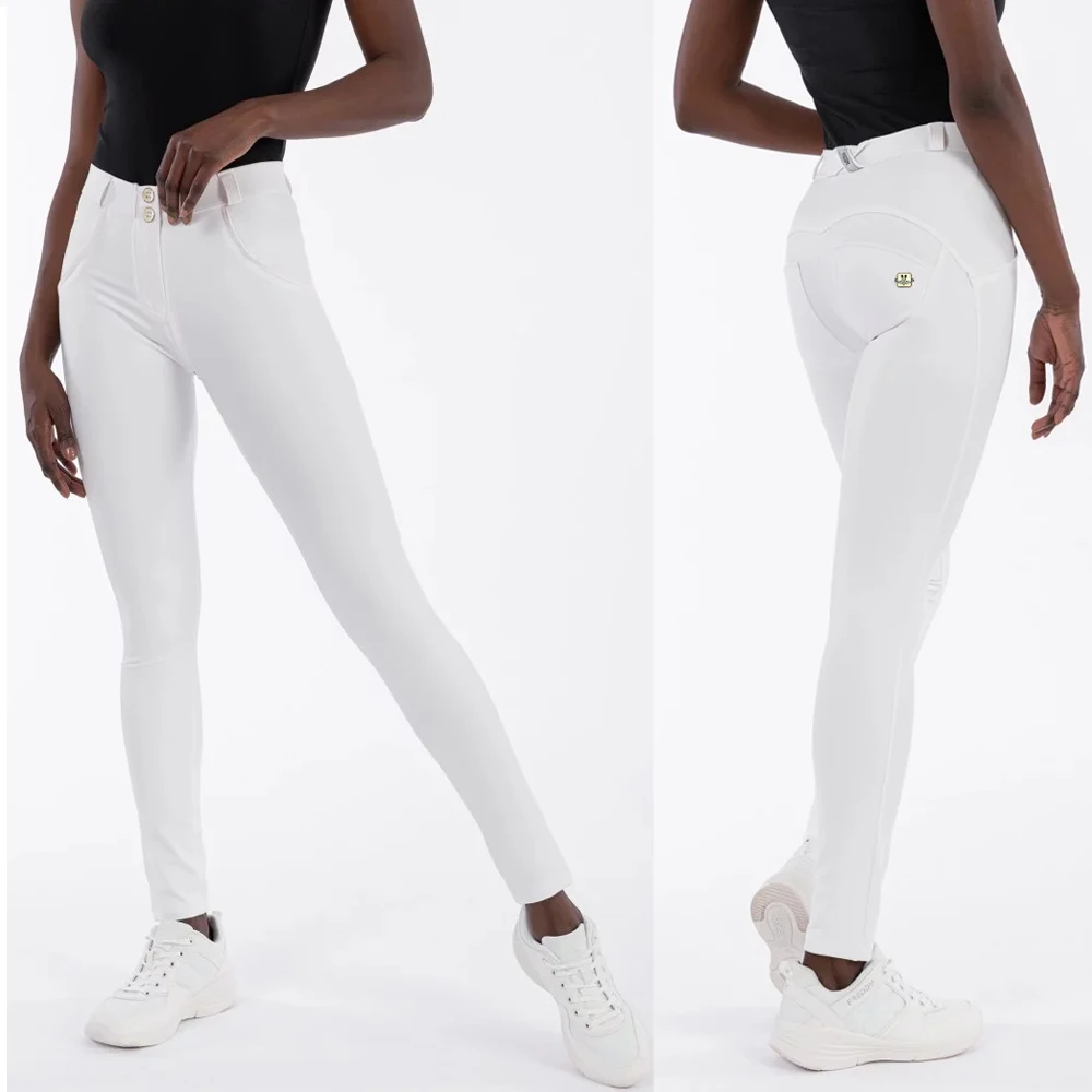 

Melody White Pants Faux Leather Womens Sweatpants Long Skinny Slim Push Up Full Length Leggings Shapewear Pants Free Shipping